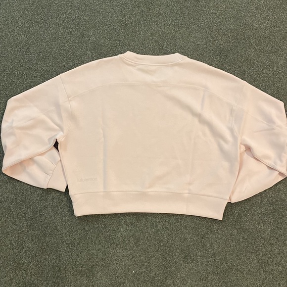 ❤️ Lululemon Perfectly Oversized Cropped Crew *Softstreme Pink Mist Size 6 NWT - Picture 6 of 6